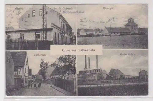 56922 Mehrbild Ak Gruß aus Falkenhain Grube Phönix, Gasthof, Rittergut 1924