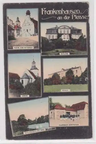 98578 Mehrbild Ak Frankenhausen an der Pleisse Feuerwehrgerätehaus usw. 1918