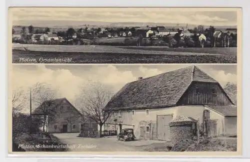 26688 Mehrbild Ak Plotzen Schankwirtschaft Zschaler, Gesamtansicht 1942