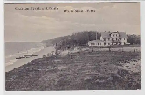 70022 AK Gruss aus Rewahl an der Ostsee (Rewal) - Hotel und Pension Dünenhof