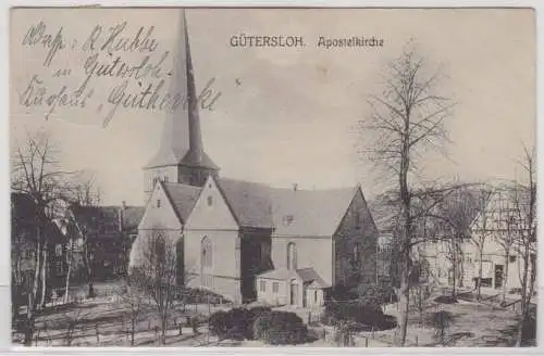 97279 AK Gütersloh - Apostelkirche, Straßenansicht 1931
