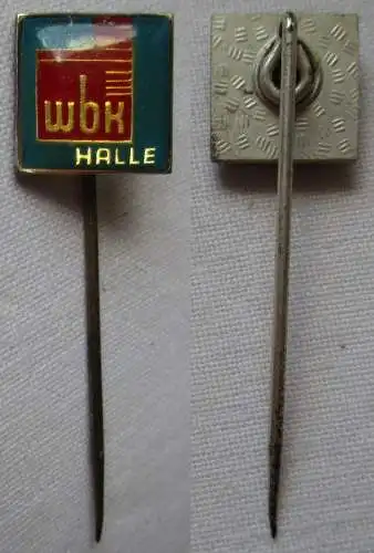DDR Anstecknadel Mitgliedsabzeichen BSG WBK (Wohnungsbaukombinat) Halle (143714)