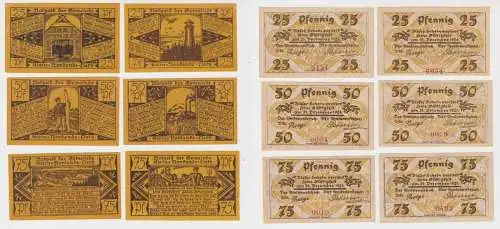 25 + 75 Pfennig Banknote Notgeld Gemeinde Klein-Nordende-Lieth 1921 (131938)
