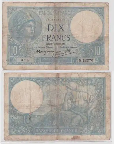 10 Franc Banknote Frankreich 21.09.1939 Pick 84 (142761)