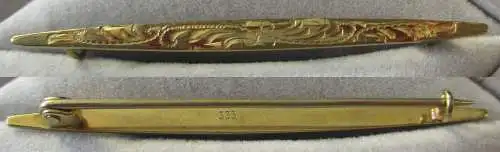 dekorative 333er Gold Damen Brosche mit Rankenmuster (163505)