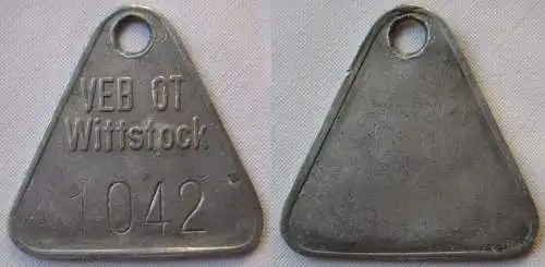 Wertmarke Werkzeugmarke VEB OT (Obertrikotagen) Wittstock 1042 (113264)