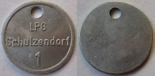 Aluminium Wertmarke LPG Schulzendorf 1 landwirt. Produktionsgenossens. (115631)