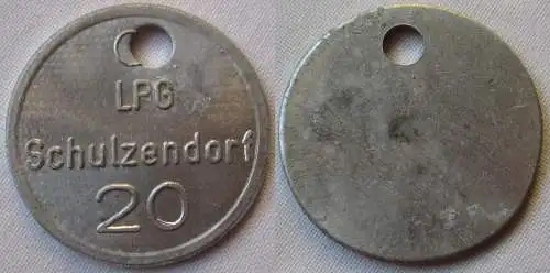 Aluminium Wertmarke LPG Schulzendorf 20 landwirt. Produktionsgenossens. (119124)