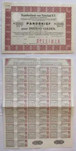 1000 Gulden Aktie Hypotheekbank voor Nederland N.V. Amsterdam (131208)