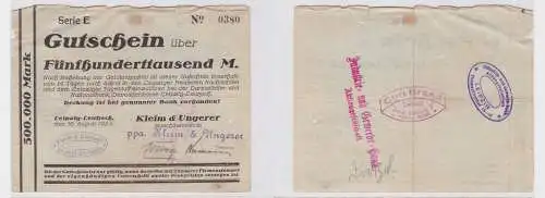 500000 Mark Banknote Leipzig Leutzsch Maschinenfabrik Kleim & Ungerer (121916)