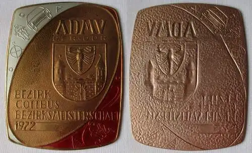 DDR Plakette ADMV Bezirk Cottbus Bezirksmeisterschaft 1972 (121457)