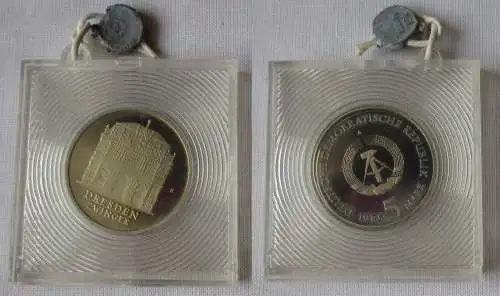 DDR Gedenk Münze 5 Mark Dresden Zwinger 1985 PP verplombt (123745)