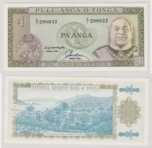 1 Pa`anga Banknote Tonga 1981 Pick 19 bankfrisch UNC (138433)