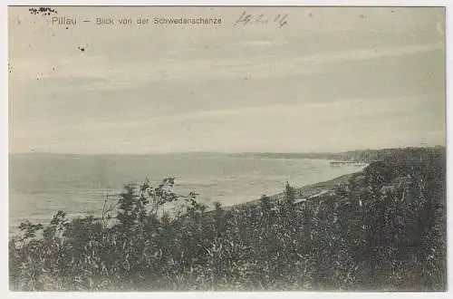 13255 Feldpost Ak Pillau Baltijsk - Blick von der Schwedenschanze 1916