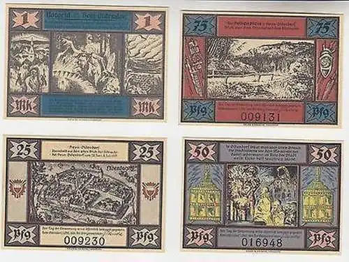 4 Banknoten Notgeld Stadt Hessisch Oldendorf 1921 kassenfrisch (105258)