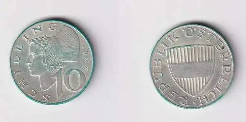 10 Schilling Silber Münze Österreich 1957 ss+ (153893)