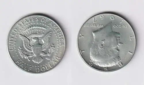 1/2 Dollar Silber Münze USA 1967 John F. Kennedy (159502)
