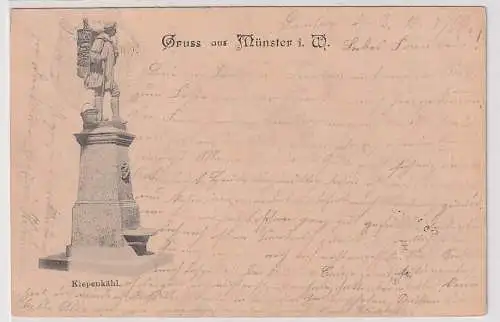 35406 Ak Gruss aus Münster i.W. Kiepenkähl Denkmal 1900