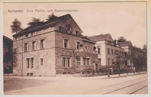 49661 Ak Karlsruhe Ecke Moltke- und Beethovenstraße 1907