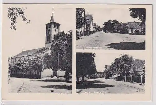 50631 Mehrbild Ak Honau Kirche, Hauptstraße, Amt Kehl um 1940