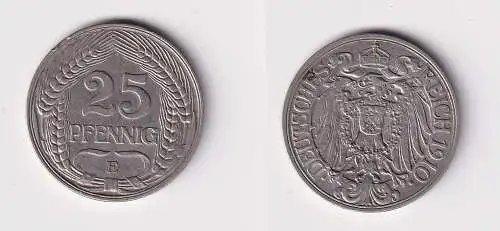 25 Pfennig Nickel Münze 1910 E Jäger 18 (127017)