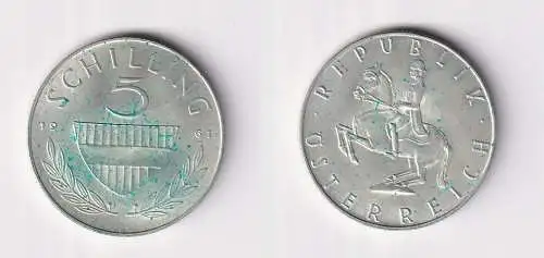 5 Schilling Silber Münze Österreich 1961 f.vz (154309)