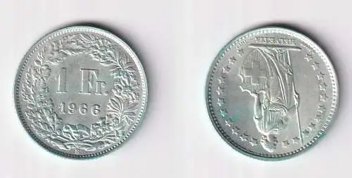 1 Franken Silber Münze Schweiz 1966 B (159056)