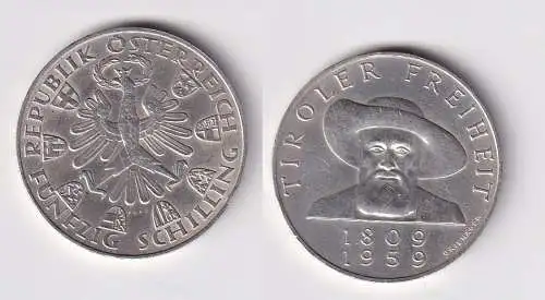 50 Schilling Silber Münze Österreich 1959 Tiroler Freiheit 1809-1959 (151760)