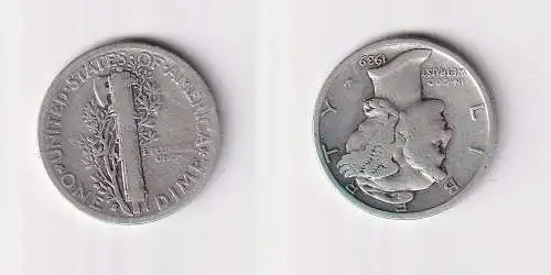 1 Dime Silber Münze USA 1939 Liberty (157752)