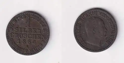 1 Silbergroschen Münze Preussen 1864 A (152627)