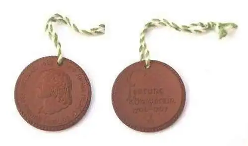 DDR Porzellan Medaille Festung Königstein 1706-1707