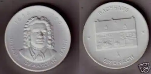 schöne DDR Porzellanmedaille Bachhaus Eisenach