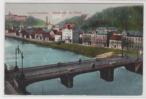 55662 Feldpost Ak Gera Untermhaus Elisenbrücke mit Schloß 1915