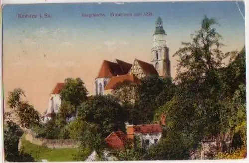 05883 Feldpost Ak Kamenz in Sachsen Hauptkirche 1916