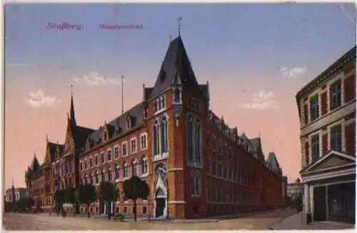 09154 Feldpost Ak Straßburg Hauptpostamt 1918