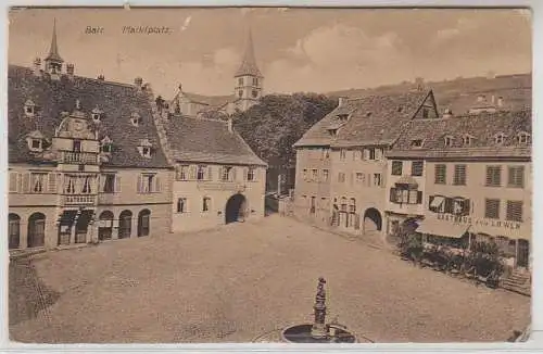 61776 Feldpost Ak Barr im Elsass Marktplatz mit Gasthaus zum Löwen 1915