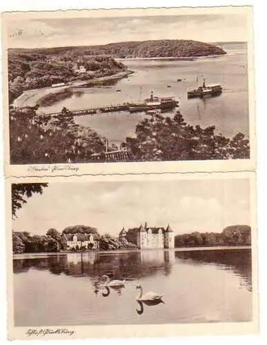 02180/2 Feldpost Ak Ostseebad Glücksburg 1943