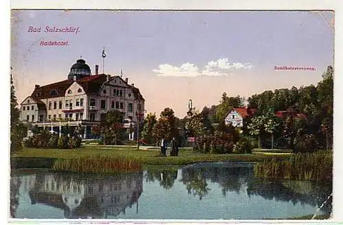 00298 Feldpost Ak Bad Salschlirf Badehotel 1915