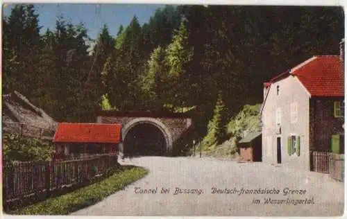 15247 Feldpost Ak Tunnel bei Bussang Grenze 1918