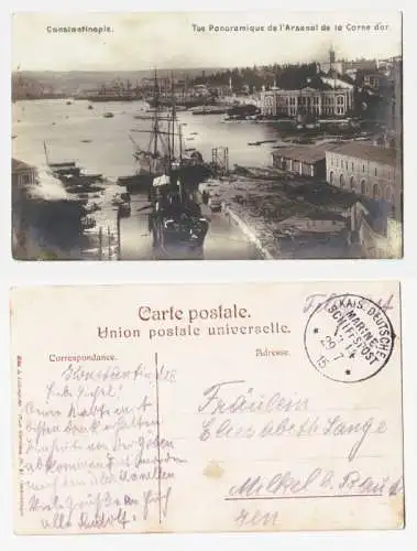 66549 Ak mit Feldpoststempel Türkei MSP Nr.14 SMS General 1915