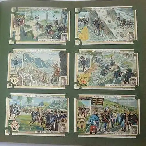 Liebigbilder Serie 853 "Manöverbilder aus Italien", komplett 1912 (20/ D0234aa)
