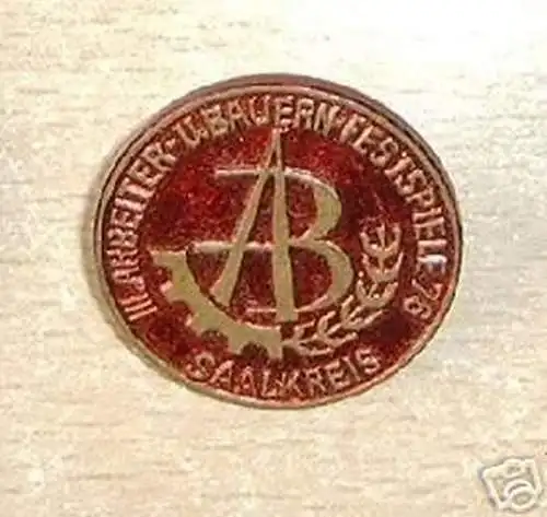 DDR Abzeichen Arbeiterfestspiele Saalkreis 1976