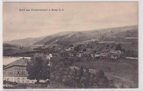 26650 Ak Gruß aus Erdmannsdorf b. Roda S.-A., Gasthof zur Linde 1920