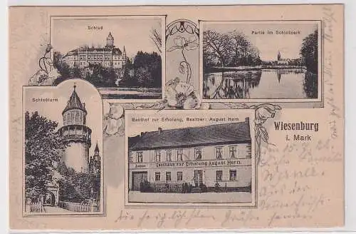 82722 Mehrbild Ak Wiesenburg i. Mark Gasthof zur Erholung usw. 1922