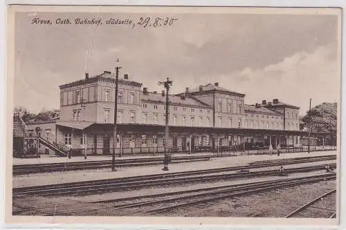 34386 Ak Kreuz Ostbahn Bahnhof Südseite 1930