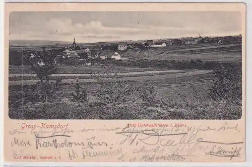 29113 Ak Gross-Kamsdorf (Post Unterwellenborn Thüringen) 1903