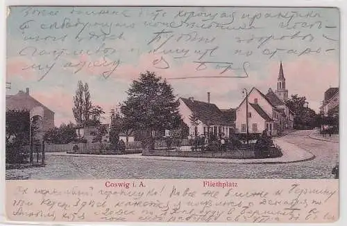 16060 Ak Coswig in Anhalt Fliethplatz 1906