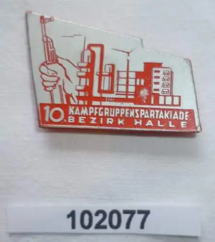 DDR Plaste Abzeichen 10. Kampfgruppen Spartakiade Bezirk Halle