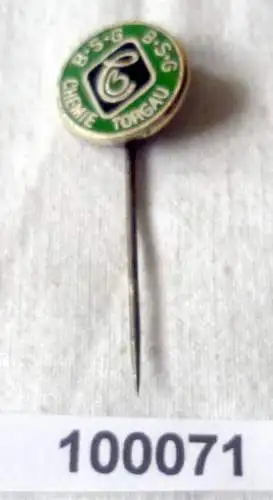 seltene emaillierte DDR Sport Anstecknadel BSG Chemie Torgau