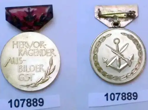 seltene DDR Medaille hervorragender Ausbilder der GST in Gold